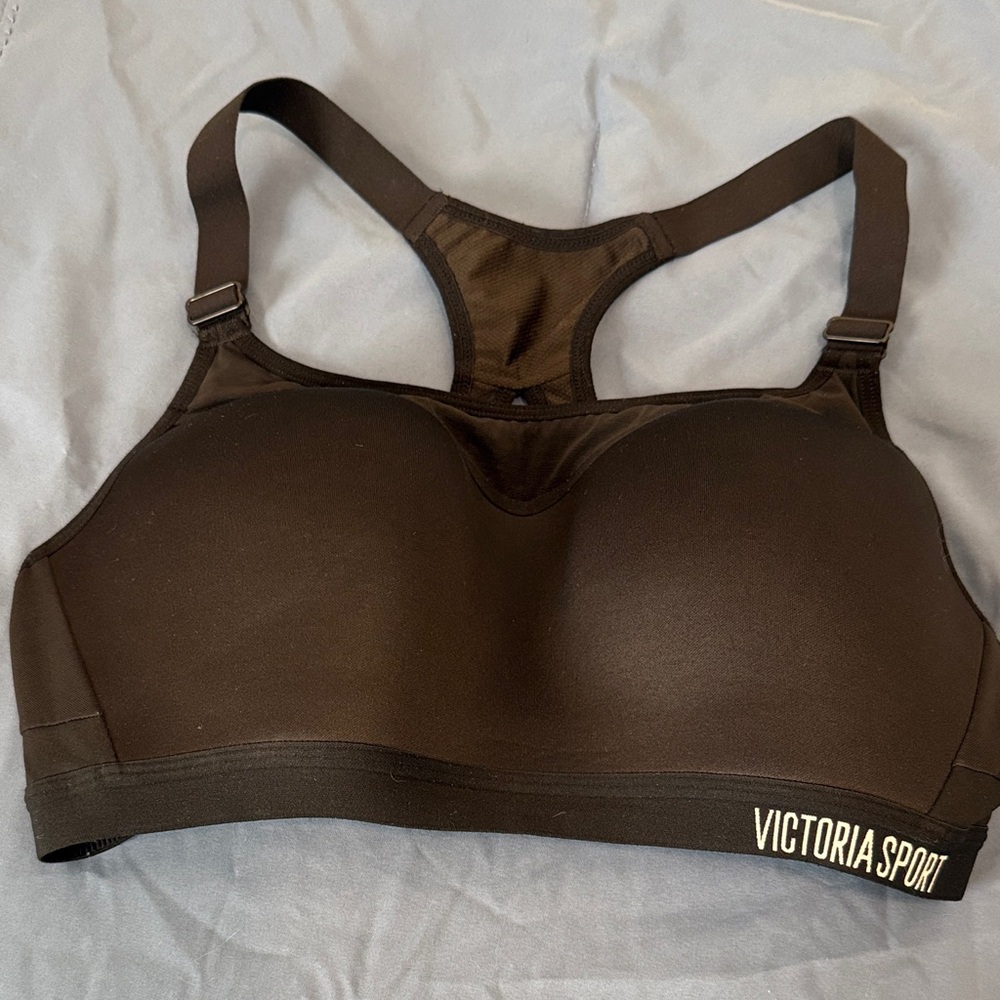 Victoria’s Secret Black Racerback Sports Bra, size 36C.